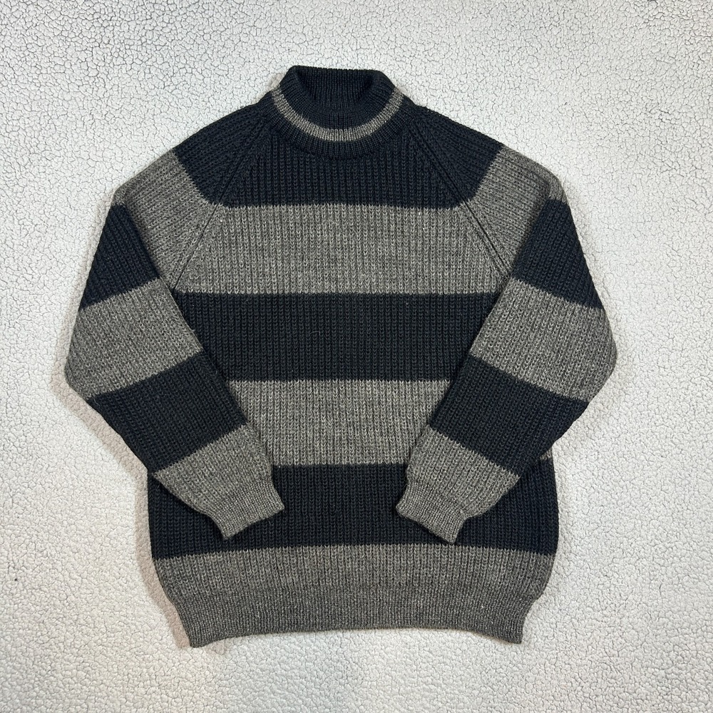 Vtg‎ 70s British Woolen Knitters Chunky Striped Sweater 2XL 48 Canadian Made
